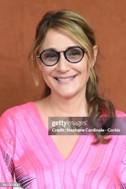 Daniela Lumbroso attends the 2018 French Open - Day Two at Roland Garros on May 28, 2018 in Paris, France.