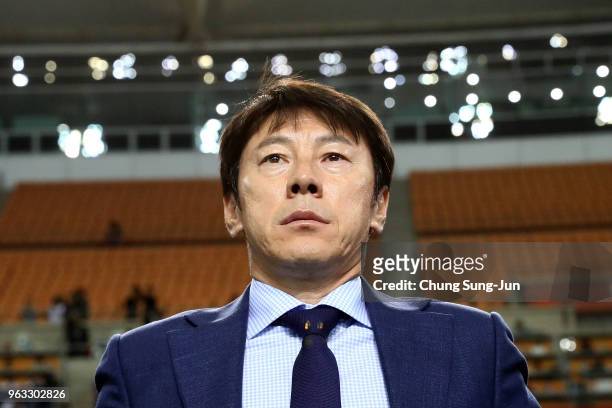 South Korea South Korean team head coach Shin Tae-Yong during the international friendly match between South Korea and Honduras at Daegu World Cup...
