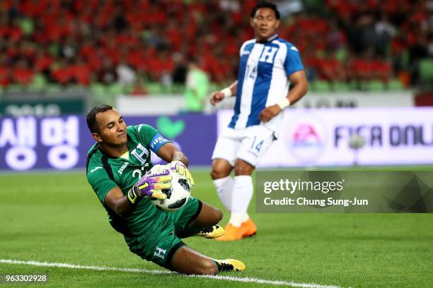 South Korea Donis Escober of Honduras in action during the international friendly match between South Korea and Honduras at Daegu World Cup Stadium...