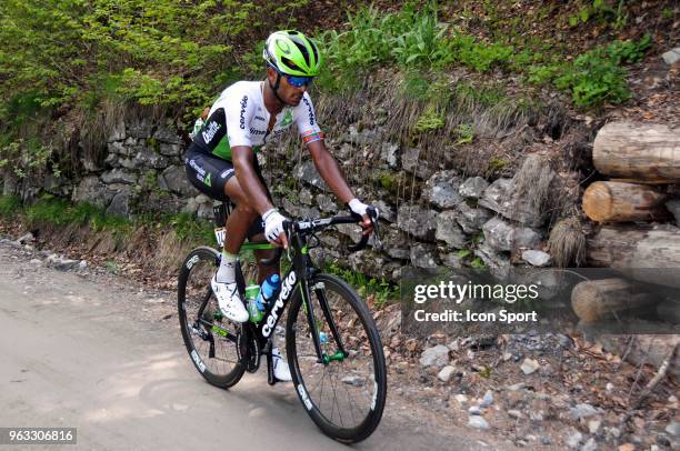 Natnael Berhane of Team Dimension Data in Colle Delle Finestre during the 101st Tour of Italy 2018, Stage 19 a 185km stage from Venaria Reale to...