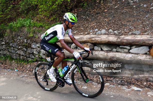 Natnael Berhane of Team Dimension Data in Colle Delle Finestre during the 101st Tour of Italy 2018, Stage 19 a 185km stage from Venaria Reale to...