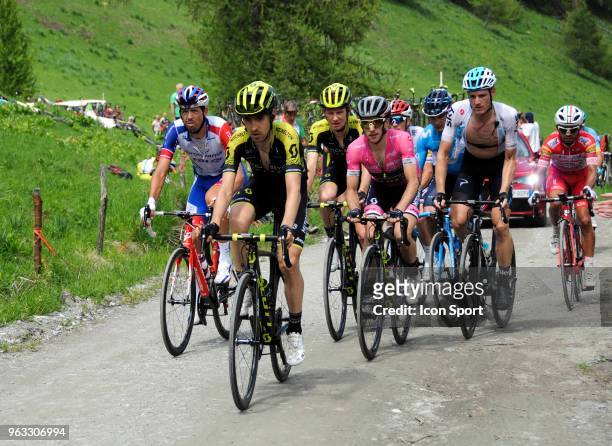 Mikel Nieve and Simon Yates of Mitchelton - Scott in Colle Delle Finestre during the 101st Tour of Italy 2018, Stage 19 a 185km stage from Venaria...