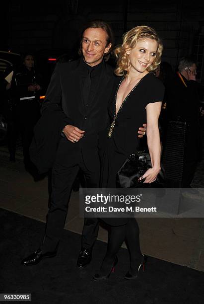 Jeremy Gilley and Emilia Fox arrive at the UK film premiere of 'A Single Man', at the Curzon Cinema Mayfair on February 1, 2010 in London, England.