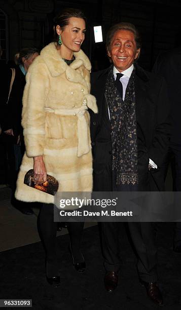 Yasmin Le Bon and Valentino Garavani arrive at the UK film premiere of 'A Single Man', at the Curzon Cinema Mayfair on February 1, 2010 in London,...