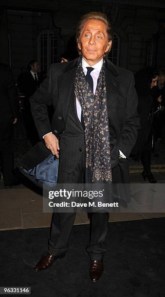 Valentino Garavani arrives at the UK film premiere of 'A Single Man', at the Curzon Cinema Mayfair on February 1, 2010 in London, England.