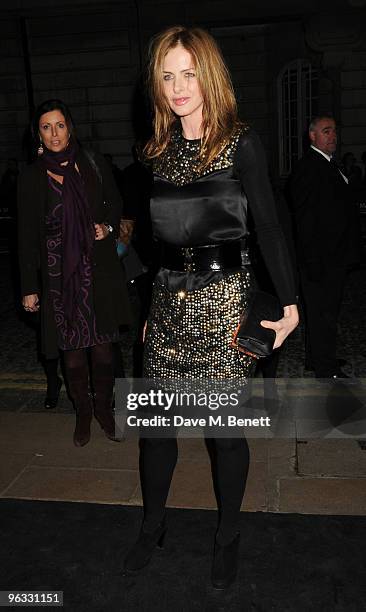 Trinny Woodall arrives at the UK film premiere of 'A Single Man', at the Curzon Cinema Mayfair on February 1, 2010 in London, England.