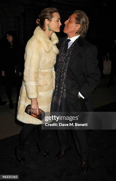 Yasmin Le Bon and Valentino Garavani arrive at the UK film premiere of 'A Single Man', at the Curzon Cinema Mayfair on February 1, 2010 in London,...