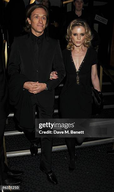 Jeremy Gilley and Emilia Fox arrive at the UK film premiere of 'A Single Man', at the Curzon Cinema Mayfair on February 1, 2010 in London, England.