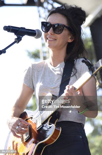 Amy Shark performs during the 2018 BottleRock Napa Valley Music Festival at Napa Valley Expo on May 27, 2018 in Napa, California.