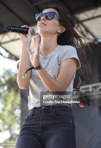 Amy Shark performs during the 2018 BottleRock Napa Valley Music Festival at Napa Valley Expo on May 27, 2018 in Napa, California.