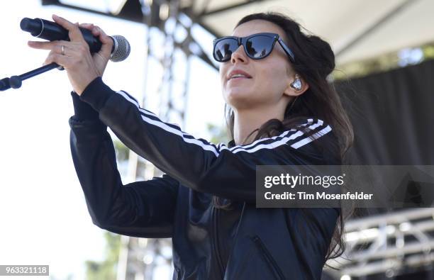 Amy Shark performs during the 2018 BottleRock Napa Valley Music Festival at Napa Valley Expo on May 27, 2018 in Napa, California.