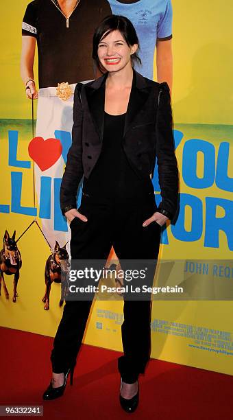 Actress Delphine Chaneac attends the Premiere of "I Love You Philip Morris" film at Cinematheque Francaise on February 1, 2010 in Paris, France.