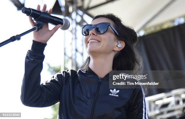 Amy Shark performs during the 2018 BottleRock Napa Valley Music Festival at Napa Valley Expo on May 27, 2018 in Napa, California.