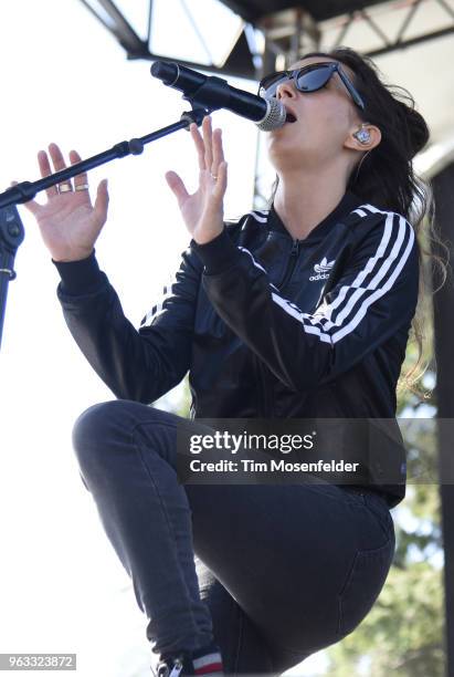 Amy Shark performs during the 2018 BottleRock Napa Valley Music Festival at Napa Valley Expo on May 27, 2018 in Napa, California.