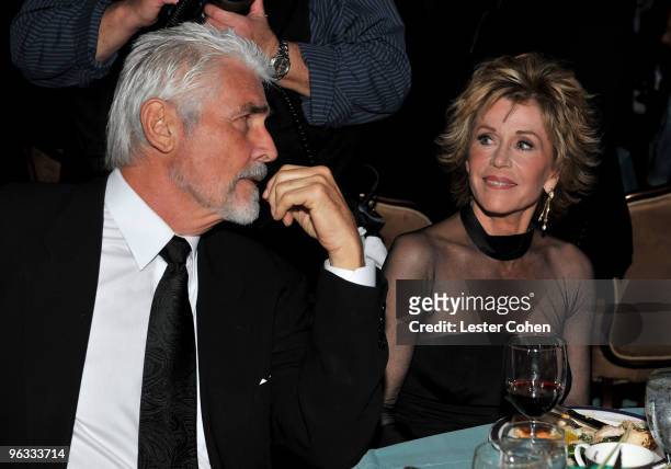 Actors James Brolin and Jane Fonda during the 52nd Annual GRAMMY Awards - Salute To Icons Honoring Doug Morris held at The Beverly Hilton Hotel on...