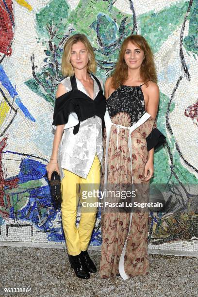 Elizabeth Von Guttman and Alexia Niedzielski attend Louis Vuitton 2019 Cruise Collection at Fondation Maeght on May 28, 2018 in Saint-Paul-De-Vence,...