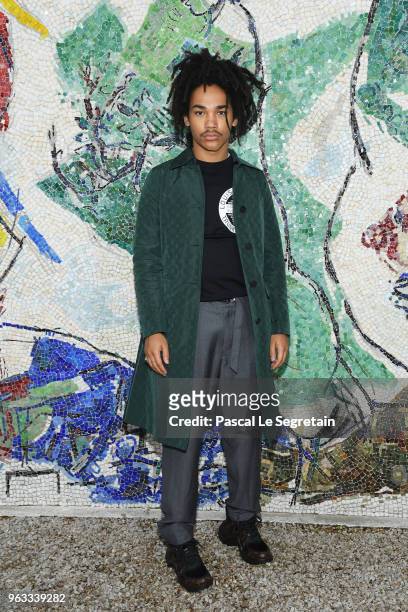 Luka Sabbat attends Louis Vuitton 2019 Cruise Collection at Fondation Maeght on May 28, 2018 in Saint-Paul-De-Vence, France.