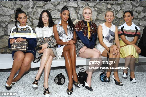 Camelia Jordana, Doona Bae, Laura Harrier, Sophie Turner, Sienna Miller and Ruth Negga attend Louis Vuitton 2019 Cruise Collection at Fondation...