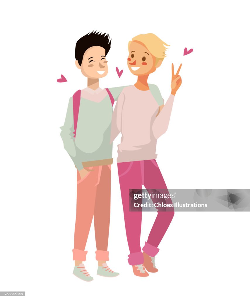 Ilustración De Vector De Pareja Gay Chicos Homosexuales Lindos Aislados Sobre Fondo Blanco Diseño De Personajes De Dibujos Animados De Jóvenes Adolescentes Homosexuales Personas De La Comunidad Lgbtg Abrazos Y Estar Enamorado Ilustración De Vector De Pareja Gay Chicos Homosexuales Lindos Aislados Sobre Fondo Blanco Diseño De Personajes De Dibujos Animados De Jóvenes Adolescentes Homosexuales Personas De La Comunidad Lgbtg Abrazos Y Estar Enamorado