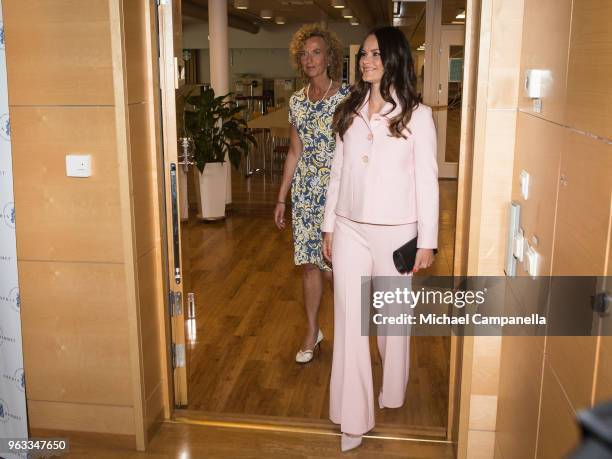 Princess Sofia of Sweden attends The Sophia Party and presentation of Medals of Merit to Sophia Sisters at Sophiahemmet on May 28, 2018 in Stockholm,...