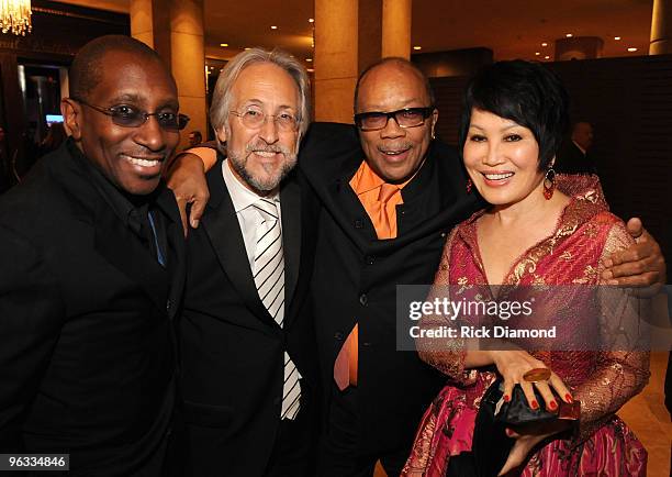 Musician/producer Greg Phillinganes, President/CEO of the Recording Academy Neil Portnow, producer/musician Quincy Jones and TV personality Yue-Sai...