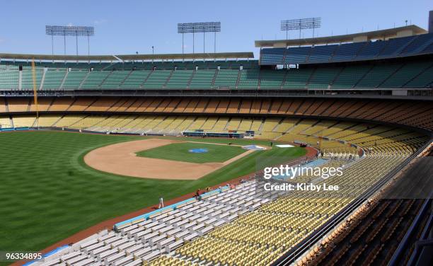General view of Dodger Stadium in Los Angeles, Calif. On Wednesday, March 29, 2006. The stadium, which opened in 1962, underwent a multi-million...
