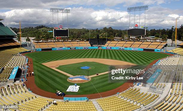 General view of Dodger Stadium in Los Angeles, Calif. On Wednesday, March 29, 2006. The stadium, which opened in 1962, underwent a multi-million...