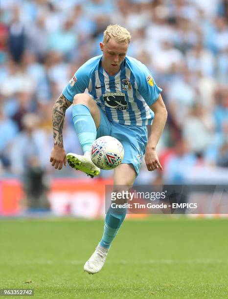 Coventry City's Jack Grimmer Coventry City v Exeter City - Sky Bet League Two - Final - Wembley Stadium .