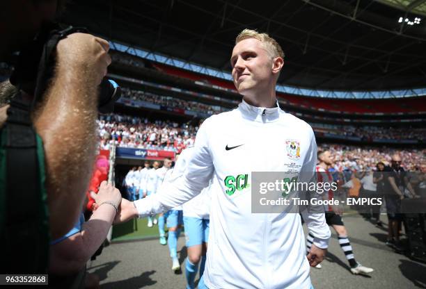 Coventry City's Jack Grimmer exits the team tunnel before the game Coventry City v Exeter City - Sky Bet League Two - Final - Wembley Stadium .