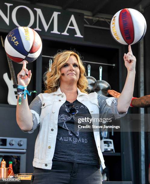 Singer Trisha Yearwood attends the William Sonoma Culinary Stage on Day 3 of BottleRock Napa Valley Music Festival at Napa Valley Expo on May 27,...