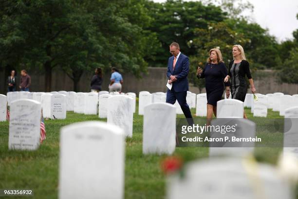 Office of Management and Budget Director Mick Mulvaney, Karen Kelly, wife of White House Chief of Staff John Kelly, and Homeland Security Secretary...