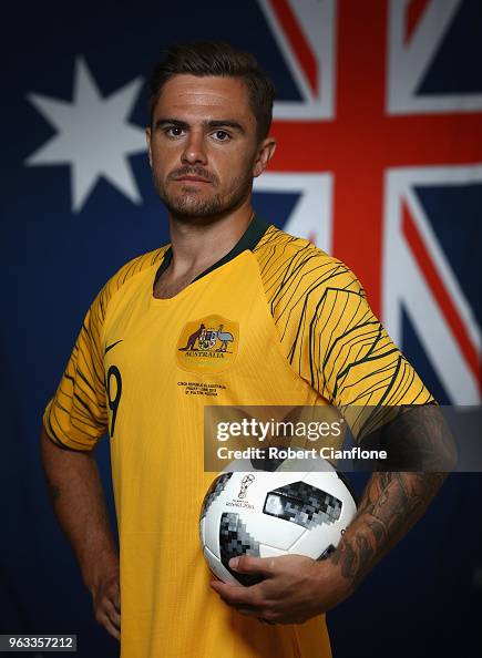 Josh Risdon of Australia poses during the Australian Socceroos... News ...