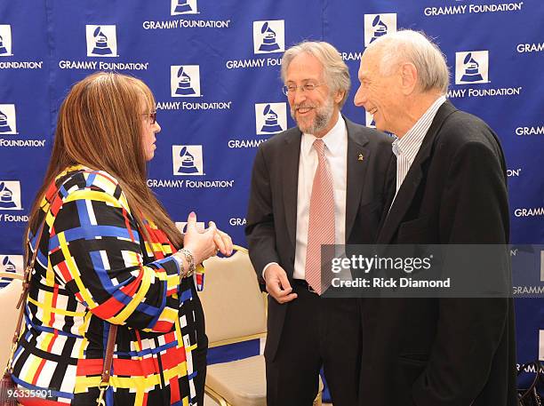 National Academy of Recording Arts and Sciences President Neil Portnow, Jay Cooper and guest attends the 52nd Annual GRAMMY Awards 12th Annual...