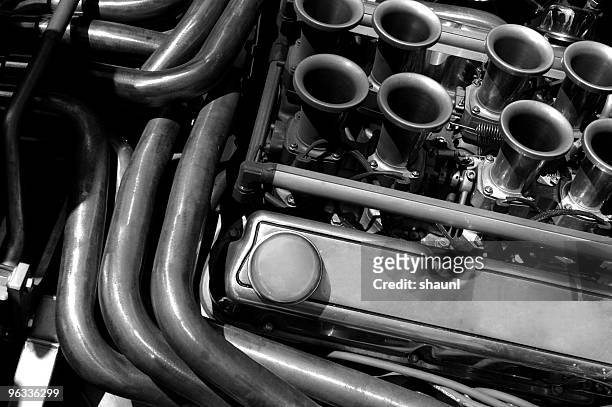race engine - classic car restoration stockfoto's en -beelden