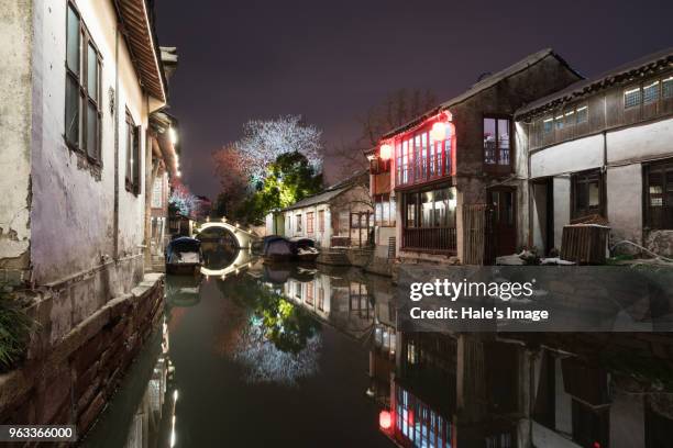 zhouzhuang, china-jan. 27, 2018 - zhouzhuang stockfoto's en -beelden