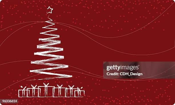 rot weihnachtsbaum sterne - zickzack stock-grafiken, -clipart, -cartoons und -symbole