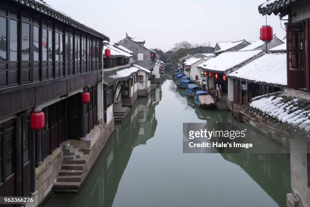 zhouzhuang, china-jan. 27, 2018 - zhouzhuang stockfoto's en -beelden