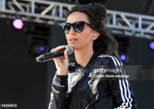 Singer Amy Shark performs on Day 3 of BottleRock Napa Valley Music Festival at Napa Valley Expo on May 27, 2018 in Napa, California.