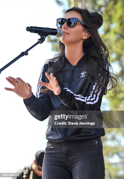 Singer Amy Shark performs on Day 3 of BottleRock Napa Valley Music Festival at Napa Valley Expo on May 27, 2018 in Napa, California.