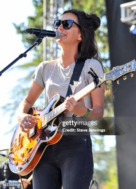 Singer Amy Shark performs on Day 3 of BottleRock Napa Valley Music Festival at Napa Valley Expo on May 27, 2018 in Napa, California.