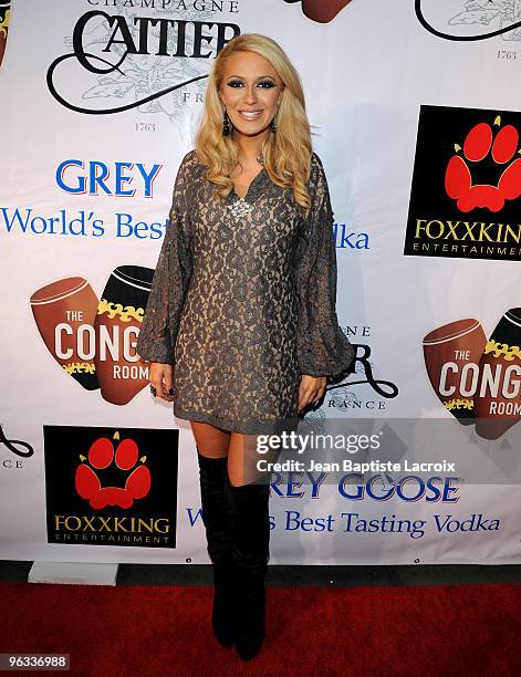 Kaya Jones arrives at The Conga Room at L.A. Live on January 31, 2010 in Los Angeles, California.