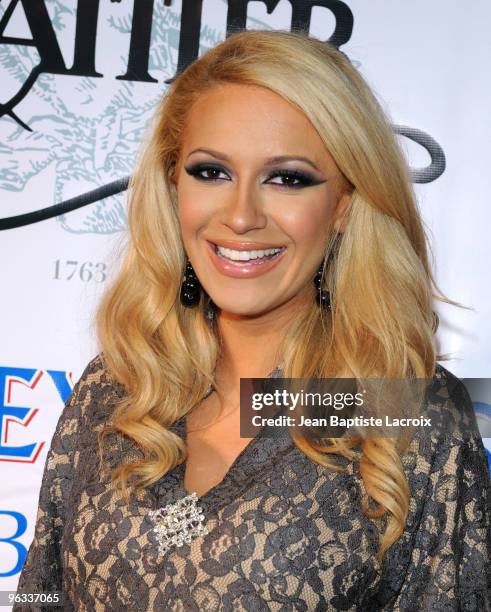 Kaya Jones arrives at The Conga Room at L.A. Live on January 31, 2010 in Los Angeles, California.