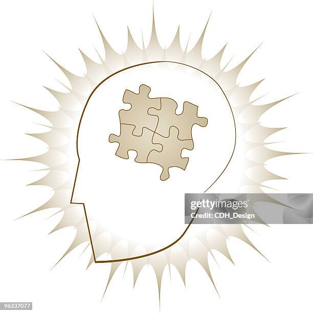 mind puzzle ~ vector - philosophy stock illustrations