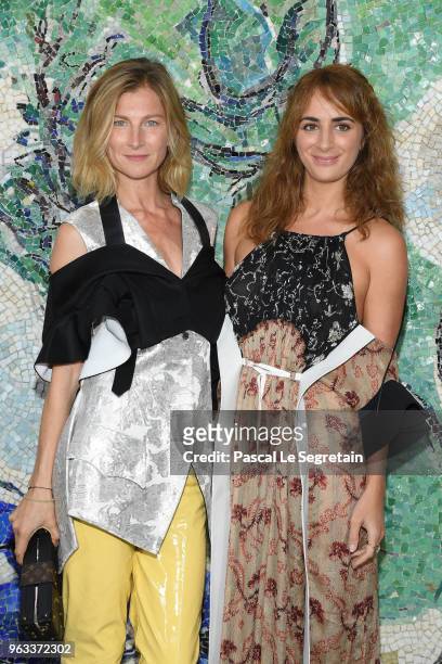 Elizabeth Von Guttman and Alexia Niedzielski attend Louis Vuitton 2019 Cruise Collection at Fondation Maeght on May 28, 2018 in Saint-Paul-De-Vence,...