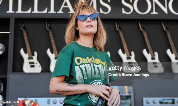 Singer Halsey attends the William Sonoma Culinary Stage on Day 3 of BottleRock Napa Valley Music Festival at Napa Valley Expo on May 27, 2018 in...