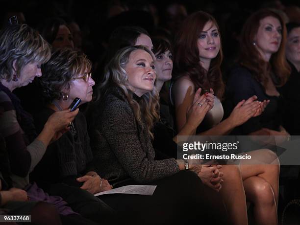 Eleonora Giorgi attends Lorenzo Riva fashion show as part of the Rome Fashion Week Spring / Summer 2010 on 1 February, 2010 in Rome, Italy.