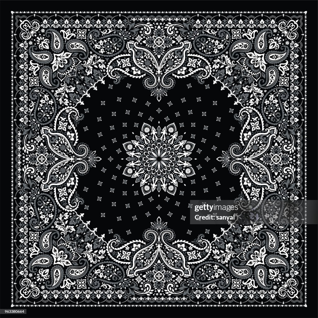 Paisley Bandana Print High-Res Vector Graphic - Getty Images