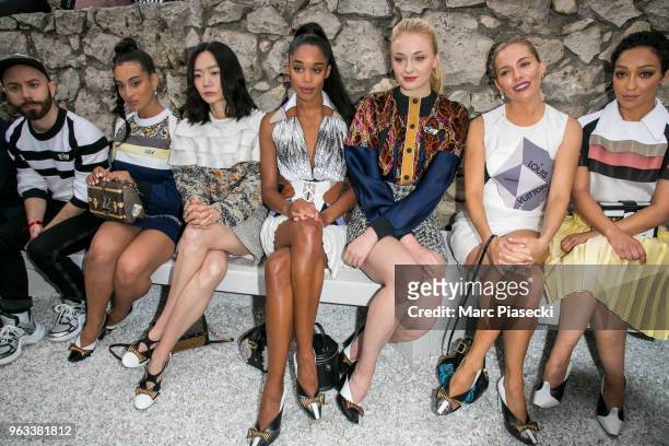 Camelia Jordana , Doona Bae, Laura Harrier, Sophie Turner, Sienna Miller and Ruth Negga attend Louis Vuitton 2019 Cruise Collection at Fondation...