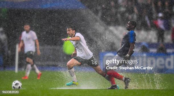 Paris , France - 28 May 2018; Harry Arter of Republic of Ireland and Paul Pogba of France during the International Friendly match between France and...