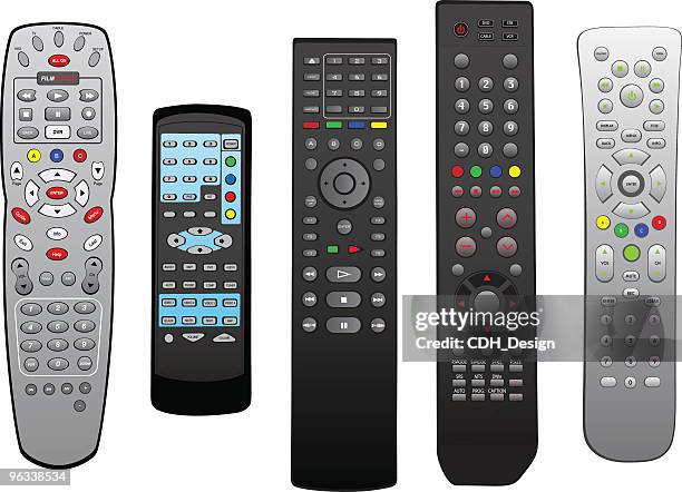 vector remotes - remote control stock illustrations